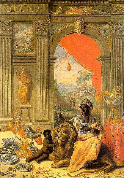 Jan Van Kessel Die vier Erdteile Afrika Mittelbild oil painting image